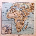 Afrika hegy és vízrajz régi térkép 1930-as évek