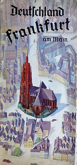 Frankfurt am Main régi panoráma térkép 1936