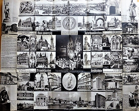 Frankfurt am Main régi panoráma térkép 1936