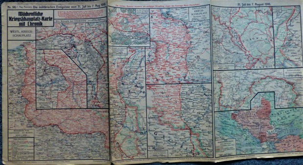 I. Világháború térkép 1916 96