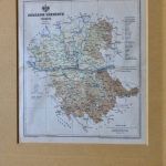 Komárom Vármegye térkép 1895 paszpartuban
