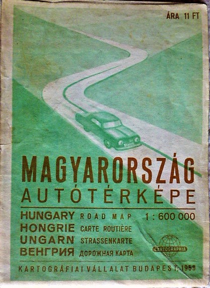 Magyarország Autótérkép 1958