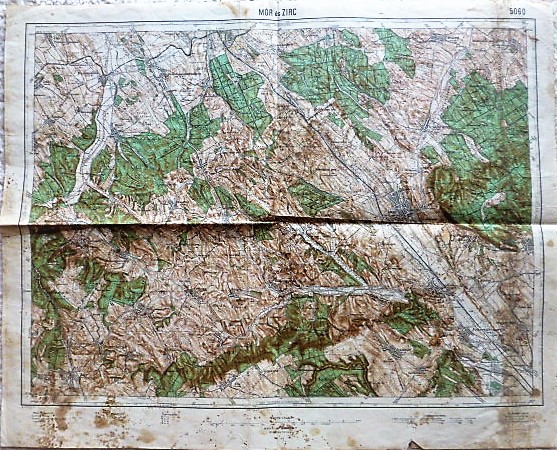Mór és Zirc térkép 1933