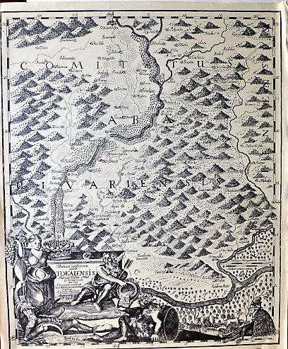 Tokaj Tarcal Tállya Mád térkép 1749 reprint