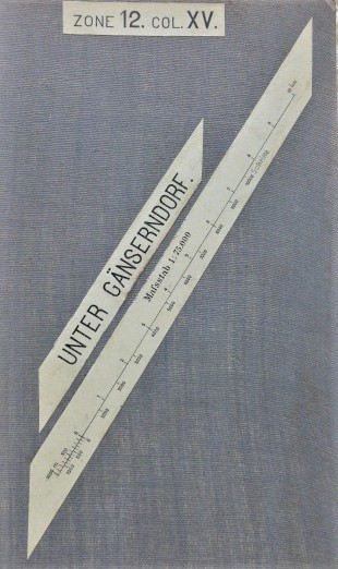 Unter Ganserndorf Ausztria régi térkép 1885