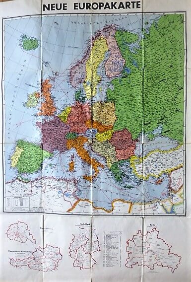 Európa térkép 1948 megszállási zónákkal