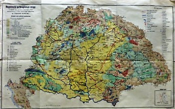 Magyarország Gazdaságföldrajzi Régi Térkép