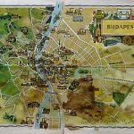 Budapest panoráma térkép 1950-es évek