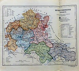 Heves Vármegye régi térkép 1927