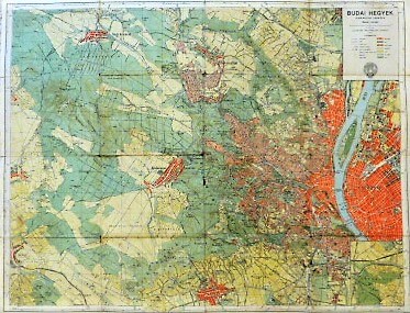 Budai hegyek Budaőrs Nagykovácsi térkép 1947