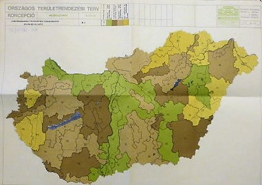Országos Területrendezési Terv térkép 1979 mezőgazdaság