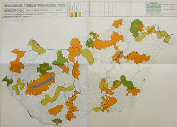 Országos Területrendezési Terv térkép 1979 üdülés idegenforgalom