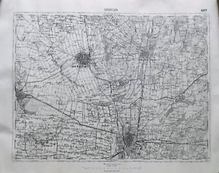 Debrecen Hajdúböszörmény Hajdúhadház régi térkép 1925