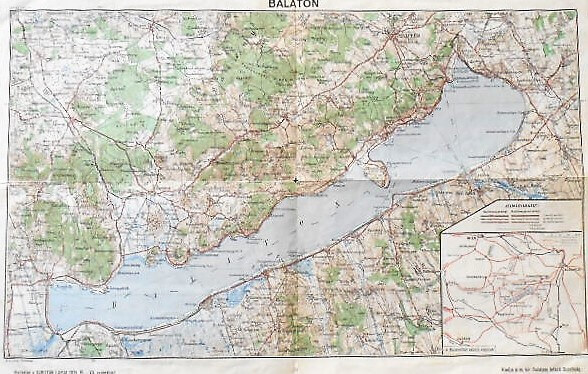 Balaton régi térkép 1935