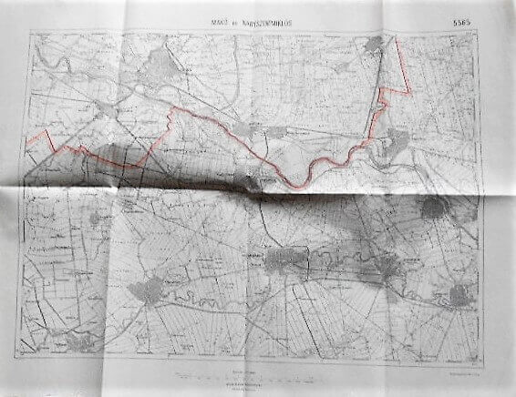 Makó Nagyszentmiklós Óbesenyő Nagylak Egres régi térkép 1925