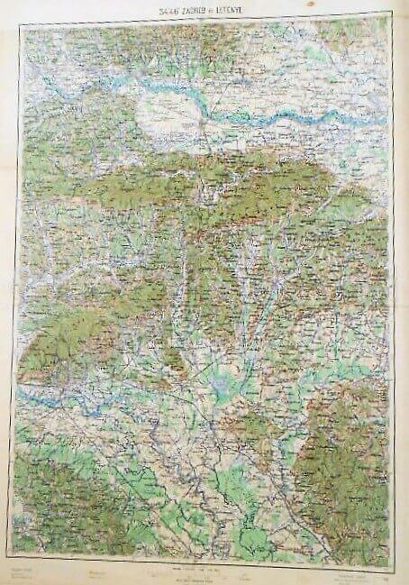 Zagreb Zagrab Varazdin Kroatien Landkarte Croatia old map 1925