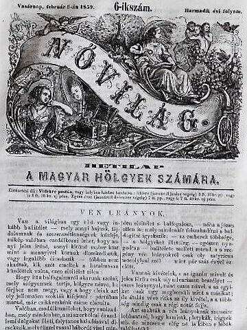 Nővilág hetilap 6-ikszám A Magyer Hölgyek számára 1859