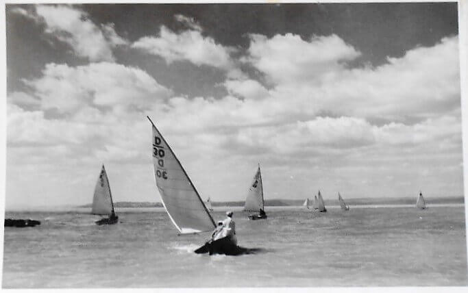 Vitorlás verseny Balaton 1937 képeslap