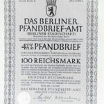 Das Berliner Pfandbrief-Amt 1940 régi német értékpapír 100 birodalmi márka