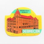 Debrecen Aranybika Szálló retro bőrönd cimke matrica