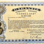 Hermes Baby irógép garanciajegy 1938