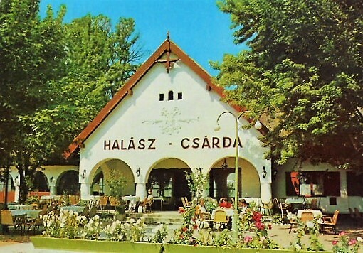 Keszthely Halász Csárda Balaton retro régi képeslap