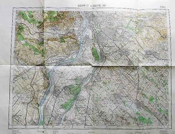 Budapest dél Budaőrs Törökbálint Nagytétény Csepel Érd régi térkép 1934