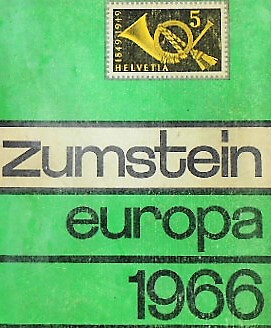 Zumstein Europa 1966 bélyeg katalógus