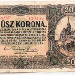 20 Húsz korona 1920 államjegy papírpénz bankjegy