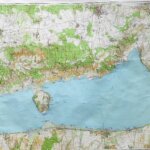 Balaton k Balatonfüred Siófok Tihany Veszprém régi térkép 1939