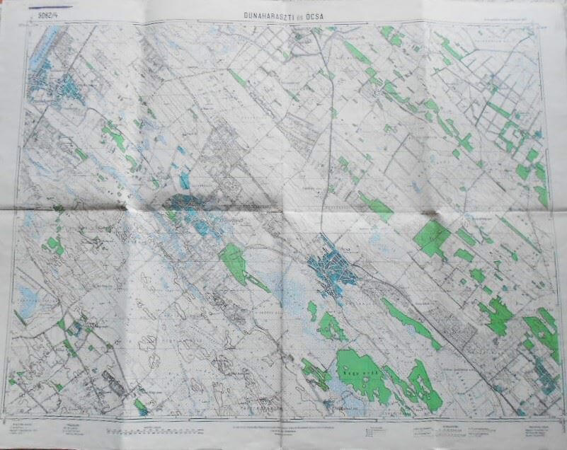 Dunaharaszti Ócsa Alsónémedi Inárcs régi térkép 1925