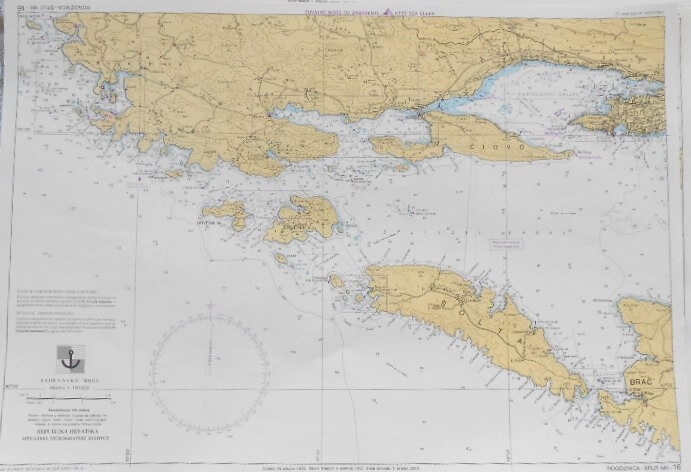 Rogoznica Trogir Split Adria hajózási tengeri térkép