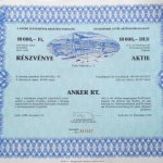 Anker RT Győri Textilművek Rt részvény 1989