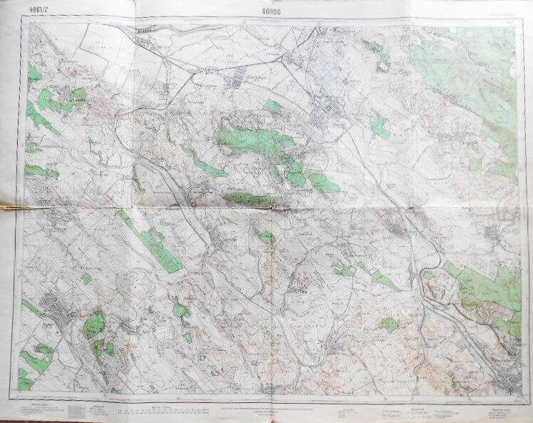 Dorog Kesztölc Tokod környéke régi térkép 1930