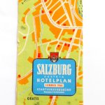 Salzburg Ausztria hotel térkép 1966