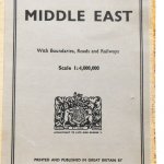 Közel kelet régi térkép 1959