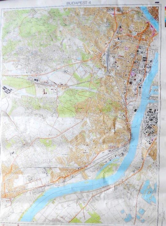 Budapest titkos térkép 1985 Magyar Néphadsereg