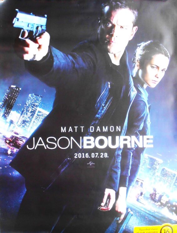 Jason Bourne Matt Damon 2016 mozi film plakát poszter