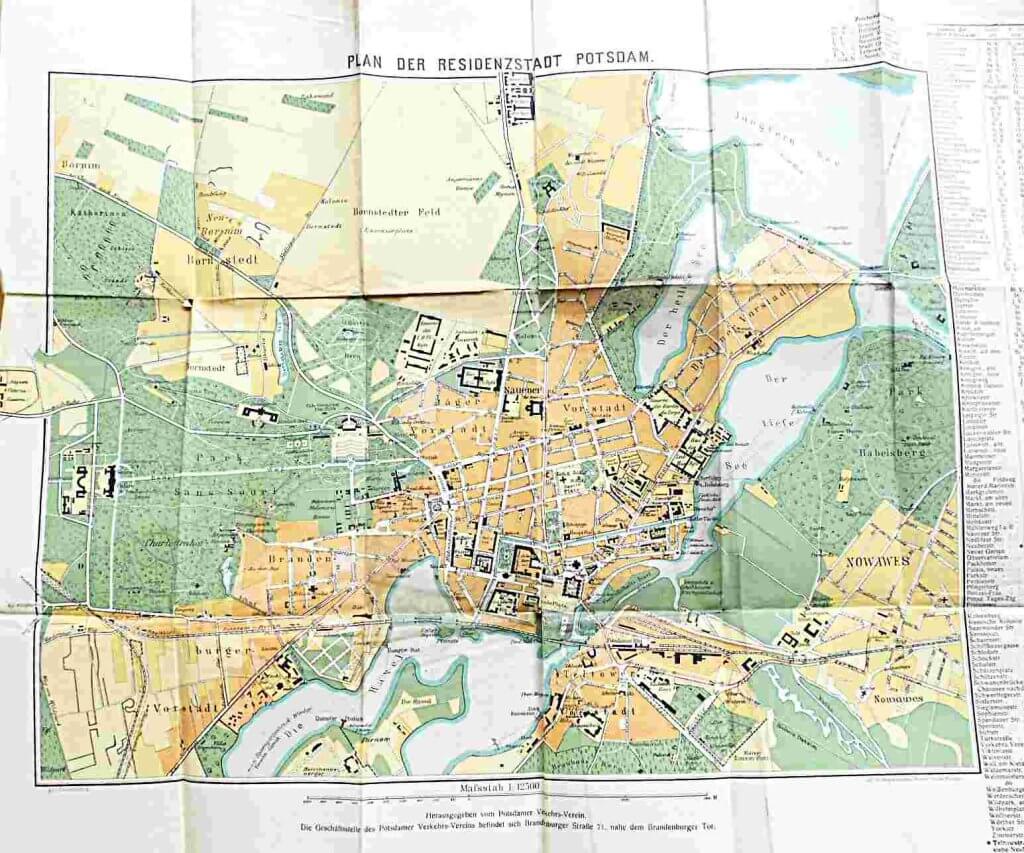 Potsdam régi térkép 1930-as évek