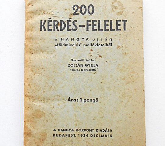 Hangya újság melléklet 1934