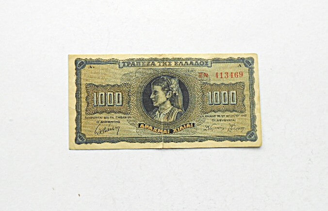 1000 drachma 1942 Görögország bankjegy papírpénz