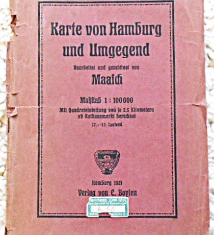 Hamburg környéke régi térkép 1921