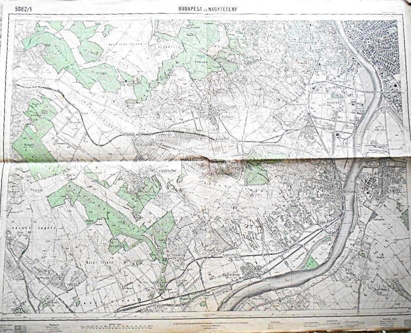 Budapest d Nagytétény Budaőrs Törökbálint Budafok Csepel térkép 1928