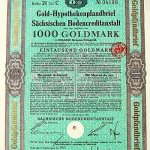 Arany német értékpapír 1000 aranymárka 1930 Drezda