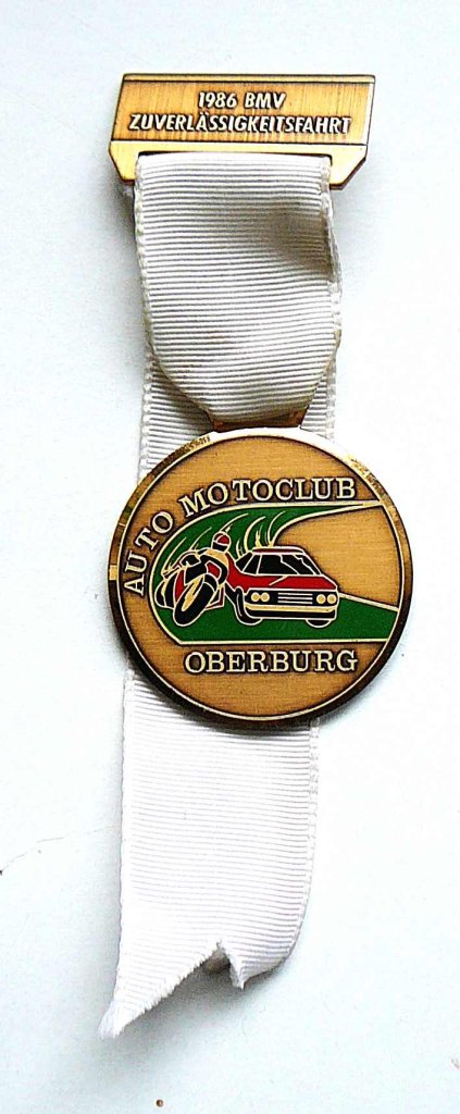Auto Motoclub Oberburg 1986 BMV kitüntetés érem 