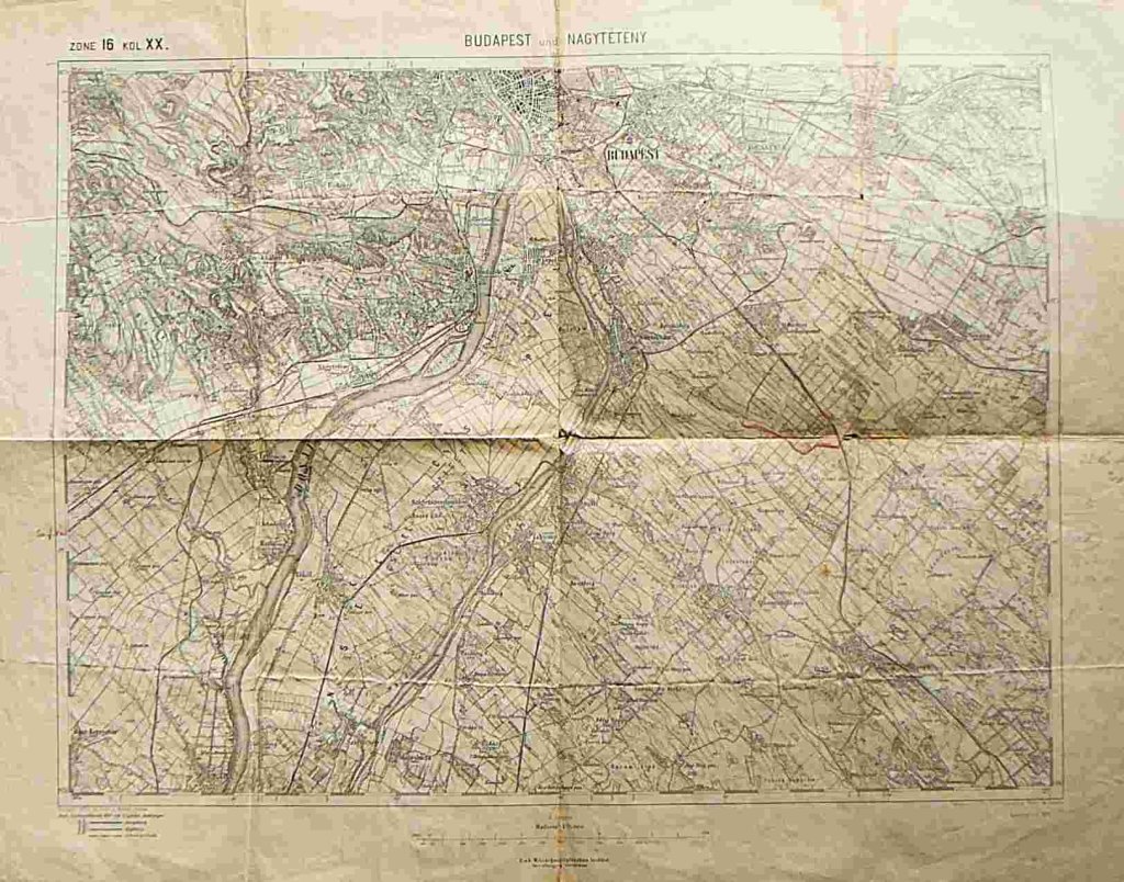 Budapest Nagytétény Csepel Érd Soroksár Szigetszentmiklós Budaőrs Törökbálint térkép 1914