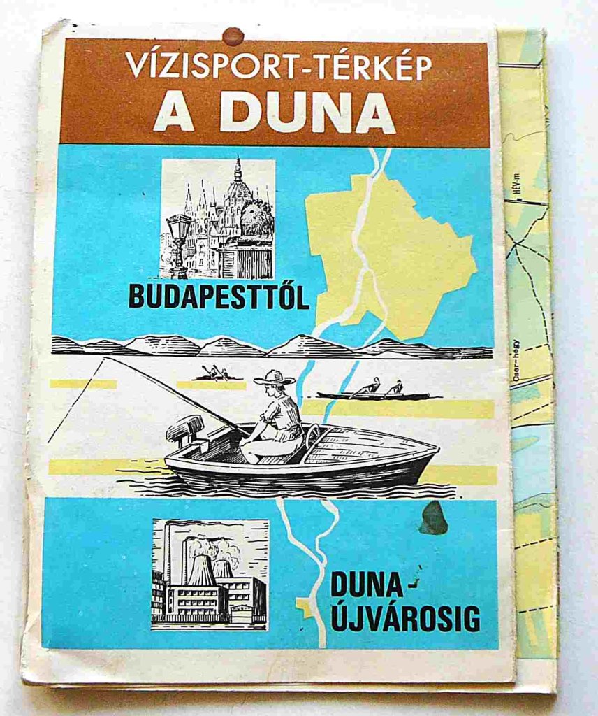 Duna vízisport térkép Budapest Dunaújváros 1978