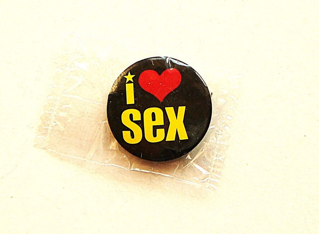 I love sex jelvény kitűző