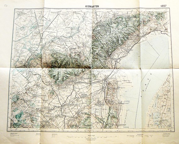 Kismarton Fertő Tó Ruszt régi térkép 1930 vízjeles