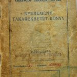 OTP nyeremény takarékbetét könyv Rákosi címer Vas és Fémművek 1952